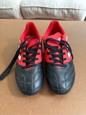 Adidas Kid’s Black and Red Soccer Shoes